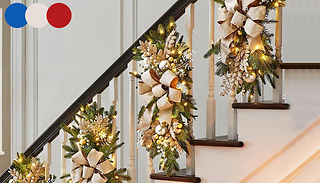 Christmas Stair Wall Decor with Led Light - 3 Colours