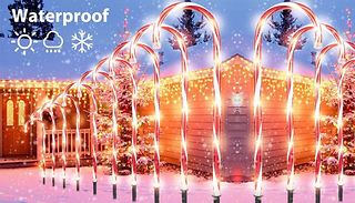 Christmas Candy Cane Garden Pathway Light Decoration - 1, 2, 4 or 5Pi ...
