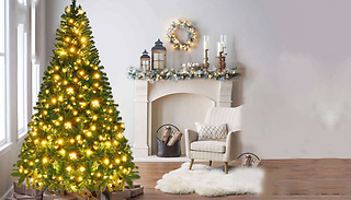 Artificial LED Pine Christmas Tree - 4ft, 5ft, or 6ft!