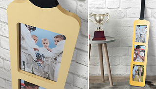 Cricket Bat Shaped 3 Frame Photo Frame