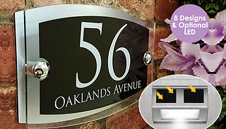 Personalised House Sign With Optional LED Light - 8 Designs
