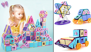 Kids' Magnetic Building Blocks - 62 or 118 Pieces