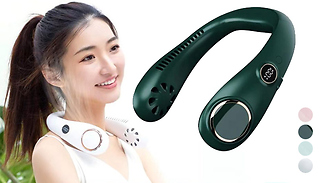 Portable USB Hanging Neck Cooling Fan - 4 Colours & 2 Power Options