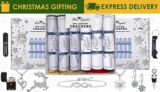 6 or 12 Luxury Christmas Crackers Made with Crystals from Swarovski