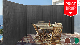 PVC Bamboo-Effect Garden Fence Screen Border - 3 Colours & 6 Sizes