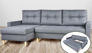 Grey Sofa Bed With Built-In Storage