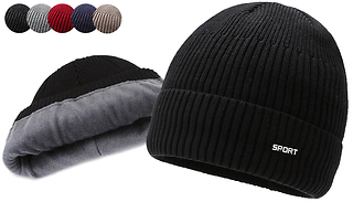 Winter Ribbed Knit Beanie Hat - 6 Colours