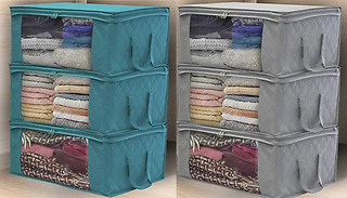 1, 2 or 3 Pack of Anti-Dust Clothes Storage Bag - 3 Colours