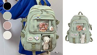 6-Pocket Nylon Backpack - 4 Colours