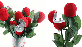 Roses with Optional Ring Gift Box