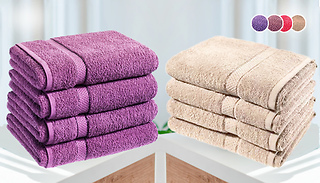 4 x Jumbo Egyptian Cotton Bath Sheets - 6 Colours
