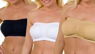 3-Pack Bandeau Bras - 3 Colours