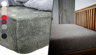 Teddy Fleece Thermal Fitted Bed Sheet - 8 Colours & 3 Sizes
