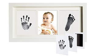 Inkless Baby Footprint & Handprint Ink Pad & Frame Set