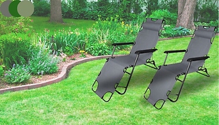 Outdoor Reclining Sun Lounger - 3 Colours