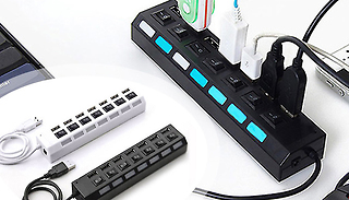 7-Port Universal USB Charging Station - 2 Colours