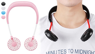 USB Portable Light-Up Neck Fan - 4 Colours