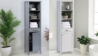 Tall Storage Cabinet - 2 Colours