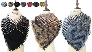 Women's Cashmere plaid scarf - 7 Colours & 1 or 2 pack