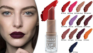 Phoera Velvet Matte Waterproof Lipstick - 13 Shades