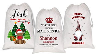 Large Personalised Reindeer Sacks - 1 or 2 Pack