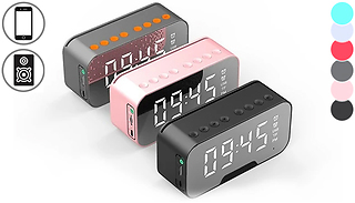 Wireless Bluetooth Speaker Alarm Clock with Phone Stand - 6 Colours