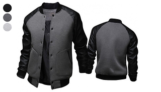 Men's Baseball Jacket - 3 Colours & 7 Sizes