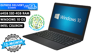 GeoBook 120 12.5 inch Celeron 4GB RAM 64GB SSD