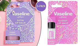 3-Pack of Dani Dyer Vaseline Lip Balm or Gloss - 2 Options