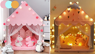 Kids Playhouse Tent with Optional Lights - 3 Colours