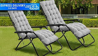 2-Pack of Gravity Chairs with Cushions - 3 Colours