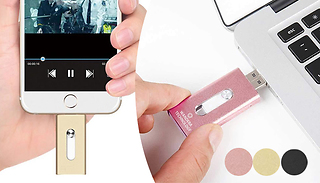 iPhone Compatible Flash Drive in 3 Colours - 8GB, 32GB or 64GB