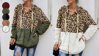 Leopard Print Hoodie - 5 Colours & 4 Sizes