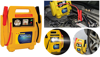 4-In-1 12V Jump Start, Light, Tyre Pump & Battery Meter