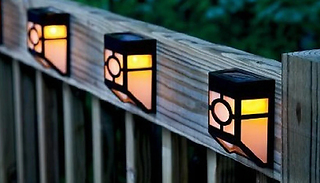 Solar Fence-Panel LED Garden Light