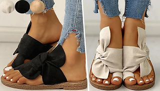 Bunion Support Twist Knot Slip-On Sandals - 3 Colours & 7 Sizes