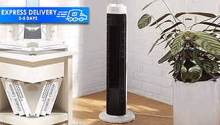 Amazon Basics Oscillating 3-Speed Tower Fan with Timer