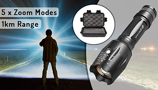 NiteSight 1km Military-Grade Flashlight - Optional 5pc Accessory Box