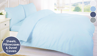 Cotton Luxury Pillowcases, Sheets & Duvet Covers - 4 Colours & 4 Sizes