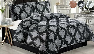 3-Piece Quilted Jacquard Bedspread - 3 Colours