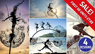 Garden Fairy Dancing On A Dandelion Sculpture - 4 Designs