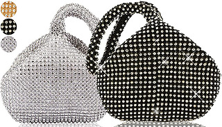 Mini Glitter Rhinestone Clutch Bag - 3 Colours