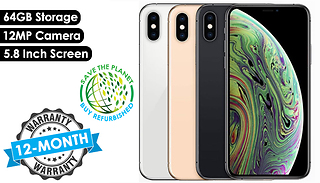 Apple iPhone XS 64GB Unlocked - 3 Colours & Optional Wireless Earbuds