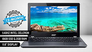 Acer C720 Chromebook Laptop - 16GB SSD & 2GB RAM