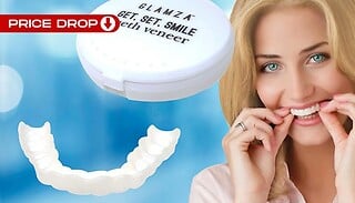 Glamza 'Get Set, Smile!' Snap-On Teeth Veneers - 1 or 2 Rows