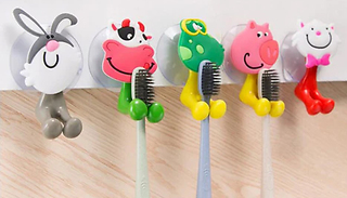 5-Pack Kid's Toothbrush Holder with Suction Mount