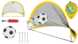 Portable Football Set - With Football, Goal Post & More!