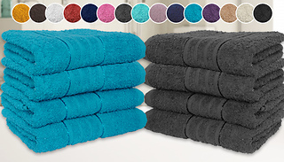 4-Pack of Hampton Egyptian Cotton Jumbo Bath Sheets - 15 Colours