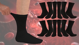 12 Pairs of Blood-Circulation Socks - 2 Colours!