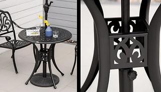 Outdoor Garden Dining Table - With Parasol Hole